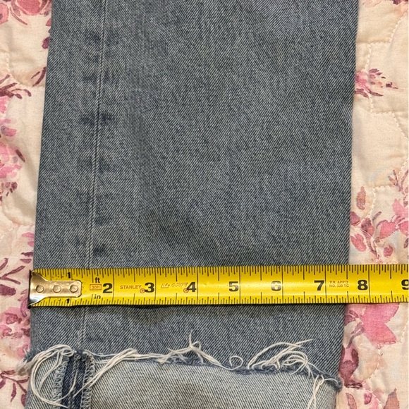 Agolde Light Blue Straight Leg Jeans - Picture 5 of 10